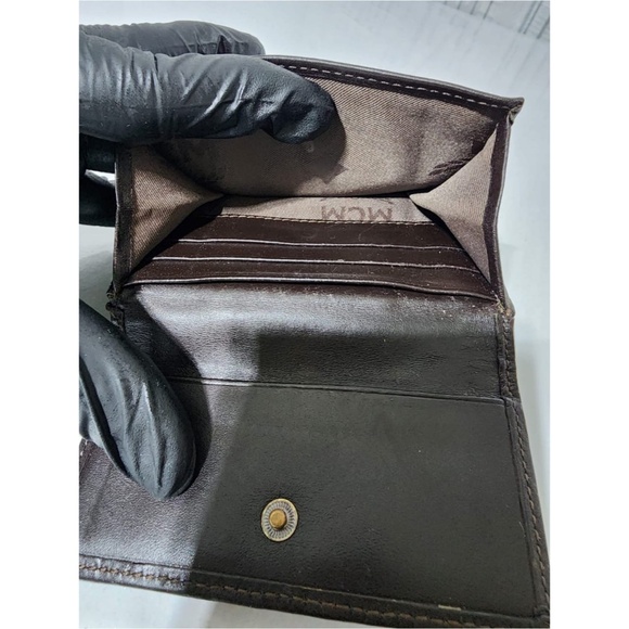 Authentic MCM Compact Leather Wallet Brown - Picture 12 of 15